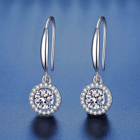 New 925 Sterling Silver Earrings Moissanite for Women Exquisite Luxury Wedding Engagement Jewelry Fashion Gift High Quality PlatiNum