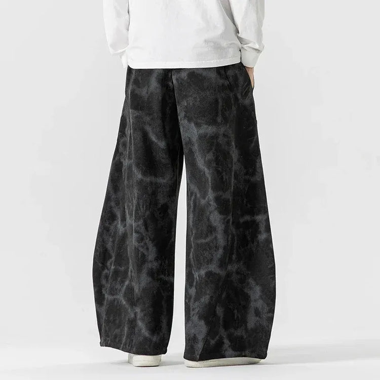 Pantaloni a gamba larga autunnali Uomo Donna Pantaloni casual stampati stile cinese Moda maschile Marea Sport Pantaloni larghi Streetwear Unisex 5XL