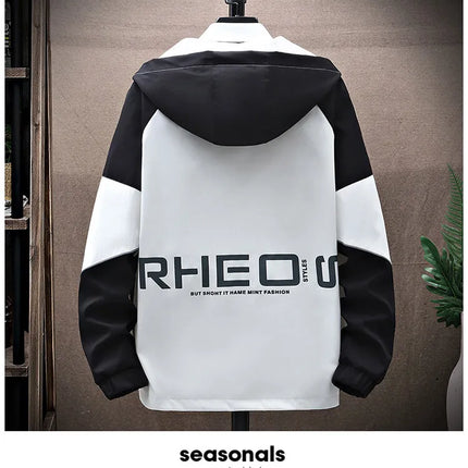 Men's Sets Sportswear Suit Hooded Colorblock Casual patchwork Hooded Jacket + Pants Suit Men's 2-piece Jogger Sweatshirt