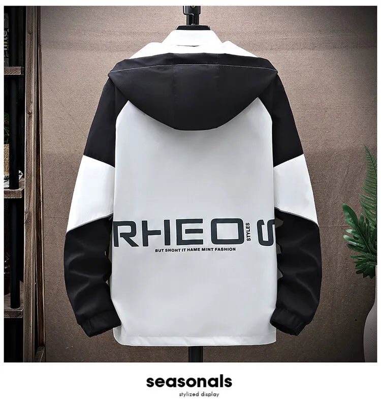 Men's Sets Sportswear Suit Hooded Colorblock Casual patchwork Hooded Jacket + Pants Suit Men's 2-piece Jogger Sweatshirt