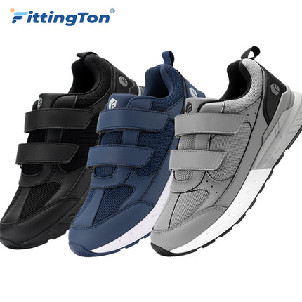 Scarpe da ginnastica FitVille da uomo a punta larga, basse, antiscivolo, leggere, per piedi gonfi, con supporto per l'arco plantare