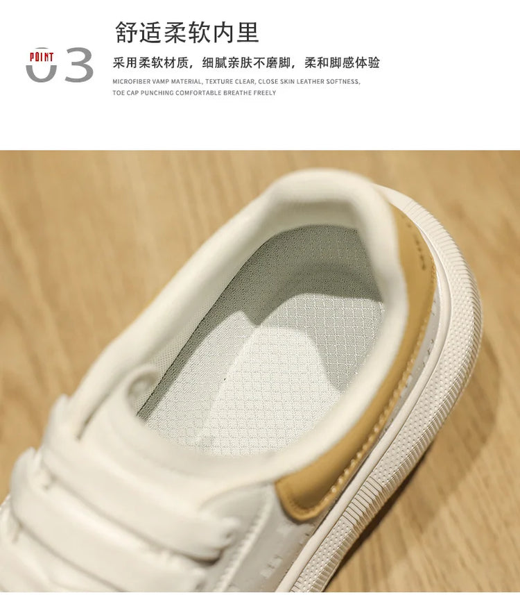 Leather Men Shoes Sneakers Trend Casual Shoe Breathable Leisure Male Sneakers Non-slip Footwear Men Vulcanized Shoes2026
