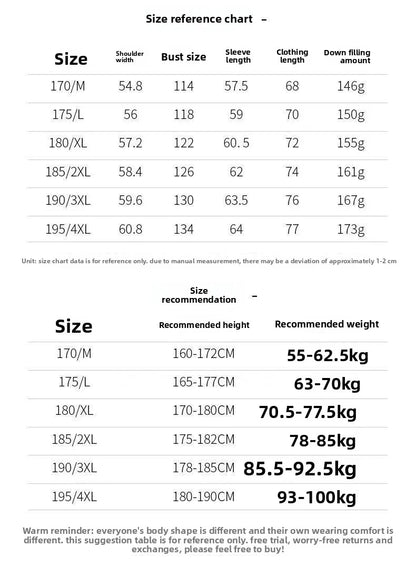 2025 Autumn/Winter New Men's Hooded Down Jacket New National Standard White Duck Down Thickened Warm Youth Leisure Coat