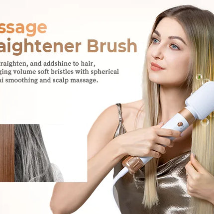UKLISS 7 in 1 Hair Dryer Brush Set, Air Styler with Curling, Straightening, Volumising Attachments