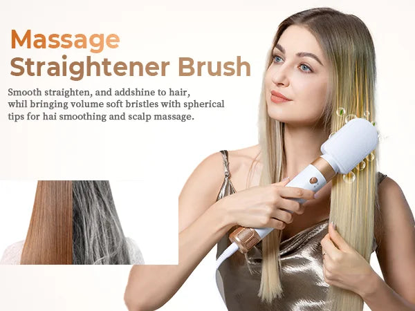 UKLISS 7 in 1 Hair Dryer Brush Set, Air Styler with Curling, Straightening, Volumising Attachments