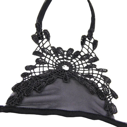 Women sexy Fancy Underwear Set Lingerie Beautiful Exotic set Sexy lace See-through pajamas Lingerie Bra panty set adjustable