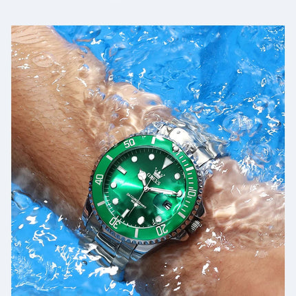OLEVS 5885 Orologio da uomo Orologio al quarzo impermeabile di marca originale Cinturino in acciaio inossidabile Data automatica Orologi da regalo da uomo per uomo platinumshop