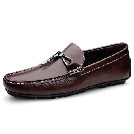 Scarpe Casual da Uomo in Vera Pelle, Mocassini di Lusso Traspiranti, Slip-on, Scarpe da Guida, Calzature Business
