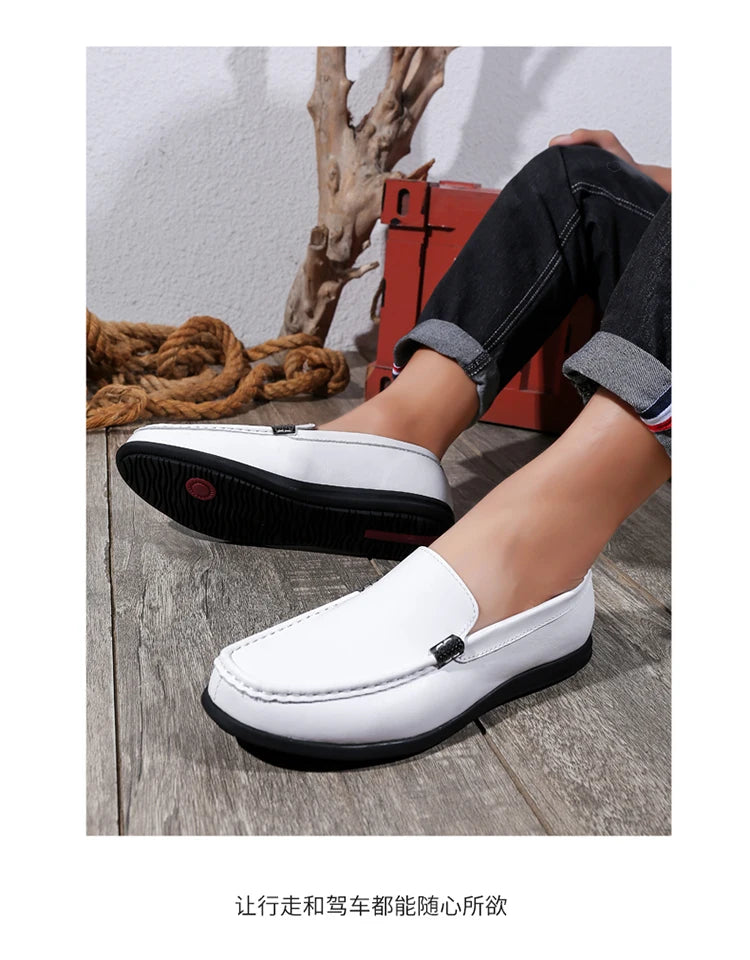 2025 Estate Scava Fuori Penny Mocassini Da Uomo Scarpe Da Barca Traspirante Uomo Mocassini In Pelle Slip On Appartamenti Mens Casual Scarpe Da Guida