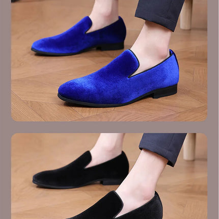 Nuove Scarpe Eleganti da Uomo in Pelle Nera, Blu e Rossa, Mocassini da Guida, Scarpe Formali da Cerimonia e Matrimonio, Calzature da Cerimonia