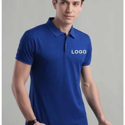Breathable Polo with Custom Logo Casual Wear for Business Groups Short Sleeve Lapel Polo Work Clothes Embroidery Print