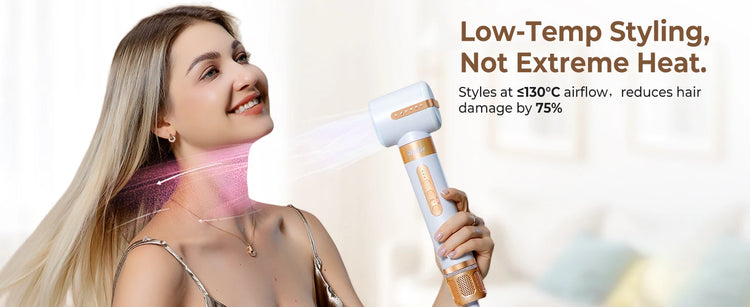 7‑In‑1 Multi‑Functional Hot Air Hair Styling Set,626-1- Curling Wand, Hair Dryer, Straightening Comb, Round Brush, Interchangeable Heads Household Salon Hair Care Styling Instrument