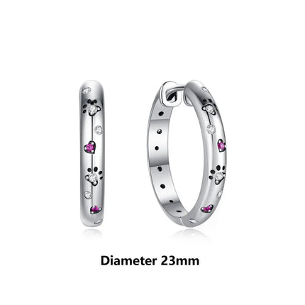 Orecchini Originali in Argento Sterling 925, Modello 2026, a Perno e a Cerchio con Cristalli, per Donna, in Oro Rosa, con Corona, Cuore, Infinito, Ape, Gioielli platinumshop