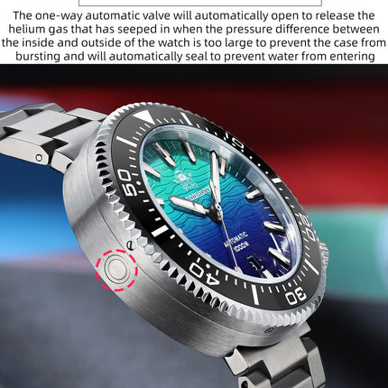 ADDIESDIVE 1000m Waterproof Diver Watches Sapphire Glass Automatic Mechanical Watches Super Luminous AD2526 Gradient Wristwatch
