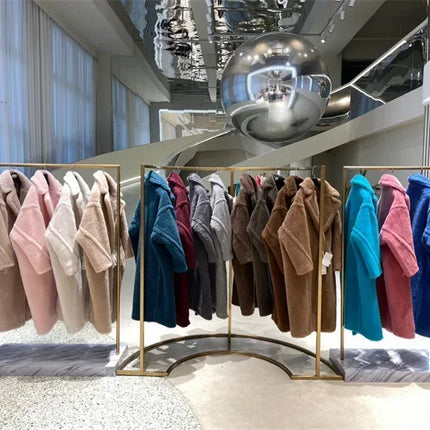 Max Teddy Coat 62% Alpaca 26% Wool 12% Silk Coat Winter Thicken Women's Coat