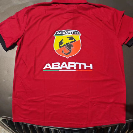 Men's Abarth Scorpion Logo Car Golf Shirt Polo Business Casual Collar Polo Short Sleeve Summer Men's Clothing