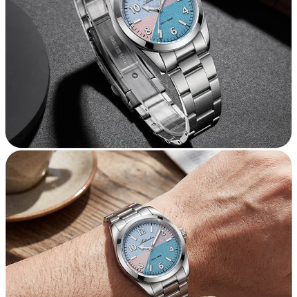 ADDIESDIVE Watch Men 2026 New 36mm Quartz Wristwatch AD2555 Sapphire 100m Waterproof BGW9 Luminous 316L Stainless Steel Watches