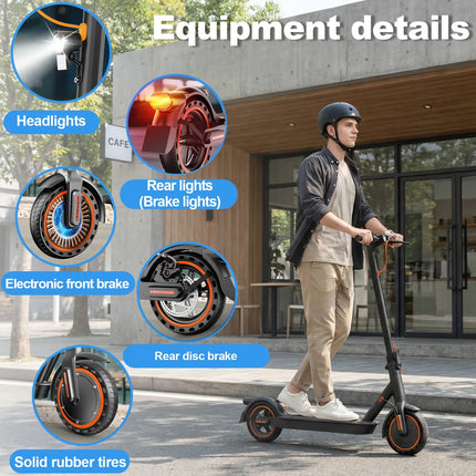Monopattino elettrico per adulti TODIMART K3 Batteria 36V 7.8Ah Motore 350W Autonomia 25-35km Carico massimo 70kg Monopattino elettrico pieghevole per adulti Pneumatici a nido d'ape resistenti alle forature Telaio ultralegger