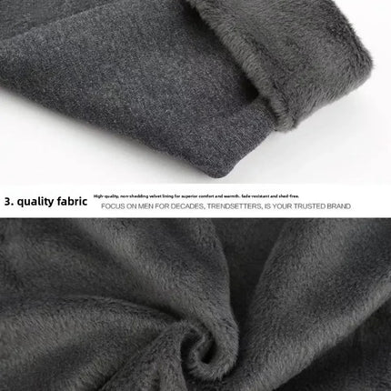 Thickened Fleece round Neck Long Sleeve Men's Base Shirt Warm Slim Fit Winter Inner Wear Casual Style T-Shirt Top PlatiNum