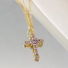 Fashion Female Cross Pendants Dropshipping Gold Color AAA CZ Stone Cross Pendant Necklace Jewelry For Men/Women Wholesale PlatiNum
