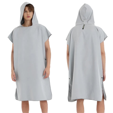 Asciugamano poncho da surf con cappuccio Asciugamano in spugna ad asciugatura rapida Cambio di copertura per adulti Surf Nuoto Spiaggia Sport acquatici Ocean Essential Acc