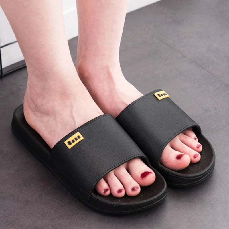 Bebealy Summer Fashion Women's Slippers Comfortable Women Sandals Indoor Non-slip Waterproof Bathroom Slippers Casual Shoes