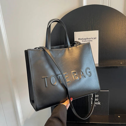 Designer Tote Bag For Women Large Capacity Handbag Portable Brand Briefcase Top Quality Pu Leather Female Shoulder Crossbody Bag PlatiNum