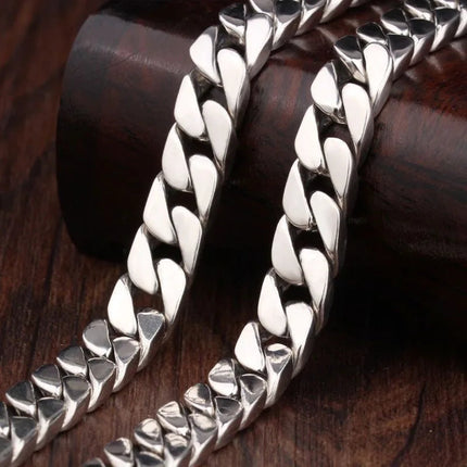 100% S925 Collana in argento sterling Bracciale Punk S925 Gioielli in argento Non sbiadisce mai Carry certificato Uomo Donna Gioielli Regali platinumshop