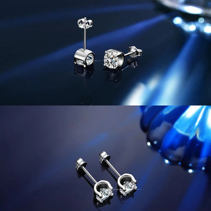 D VVS1 Pass Diamond Tester Moissanite Stud Earrings For Women 100% Real 925 Sterling Silver 2 GRA Certificates Moissanita PlatiNum