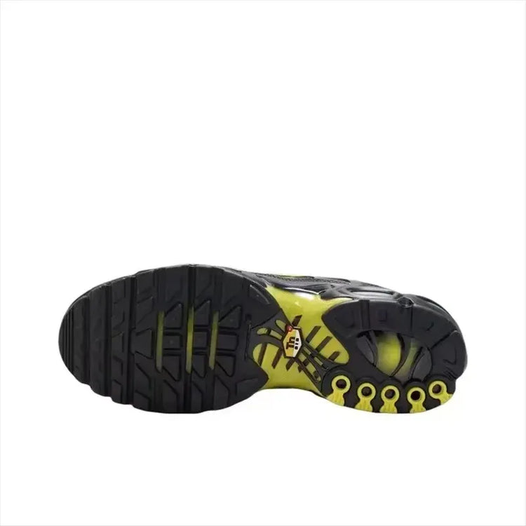 Nike Air Max Plus TN Men's Black Wolf Grey Opti Yellow Gradient Mesh Breathable Air Cushion Soft Elastic Sneakers DM0032-012