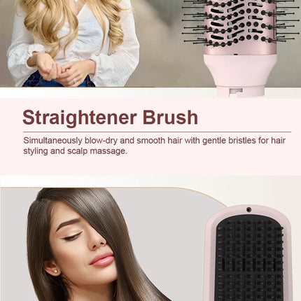 5in1 Hair Dryer Brush Curling Iron Hair Dryer Detachable Auto Wrap Curlers Fast Drying Electric Styling Hair Blower Brush