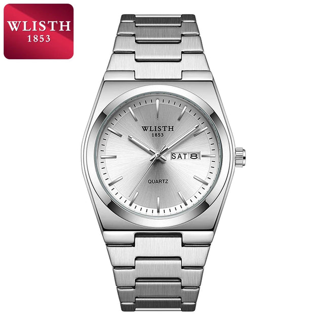 WLISTH Orologio da uomo di lusso Orologio da lavoro di moda impermeabile Orologio in acciaio inossidabile per uomo Orologi al quarzo casual Orologio sportivo maschile platinumshop