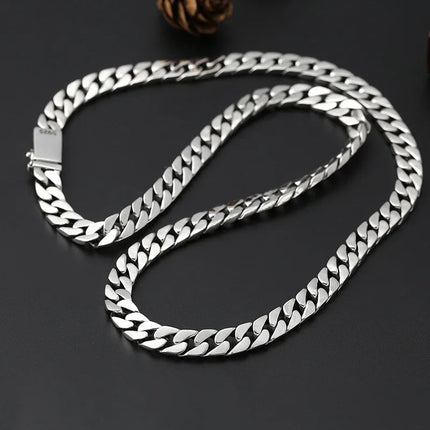 100% S925 Collana in argento sterling Bracciale Punk S925 Gioielli in argento Non sbiadisce mai Carry certificato Uomo Donna Gioielli Regali platinumshop