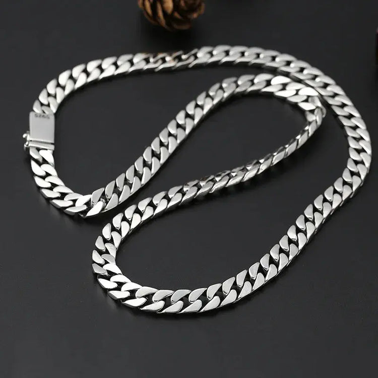 100% S925 Collana in argento sterling Bracciale Punk S925 Gioielli in argento Non sbiadisce mai Carry certificato Uomo Donna Gioielli Regali platinumshop