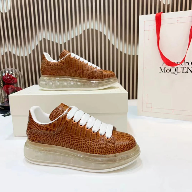 Handcrafted Leather Casual Sneakers Man Platform Trainers Unisex Originality Flat Loafers Men's Footwear