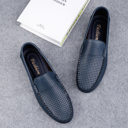 Mocassini Casual da Uomo in Vera Pelle, Scarpe Eleganti da Cerimonia, Mocassini Comodi per il Tempo Libero, Scarpe da Guida da Uomo, Slip-On Senza Lacci, Taglie Grandi