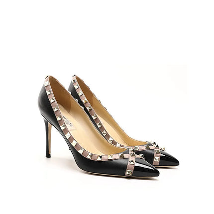 Tacchi Alti con Rivetti alla Moda 2026, Tacchi Alti Bicolore, Tacchi a Spillo da Donna, Scarpe Singole, Scarpe da Donna Sexy a Punta platinumshop