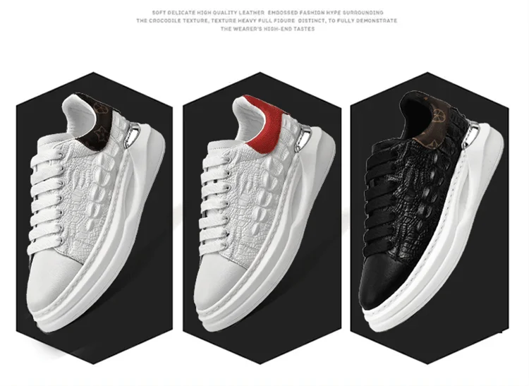 Leather Shoes Men's Skateboard Cricket for Men Sports Running Sneakers Male Luxury Designer Flats Platform