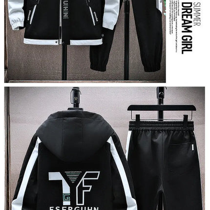 Casual Hooded Jackets And Pants Tracksuit Men's Clothing Sets 2026 Spring Autumn Youth Outdoor Sportswear 2 Pieces Coats Top Set