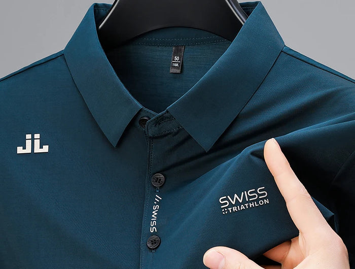 BROWON 2025 Summer 2025 Trends Polo Shirt Men's Short Sleeve Wrinkle-Resistant Turn-Down Collar Slim Cool Business Tee Shirt Homme