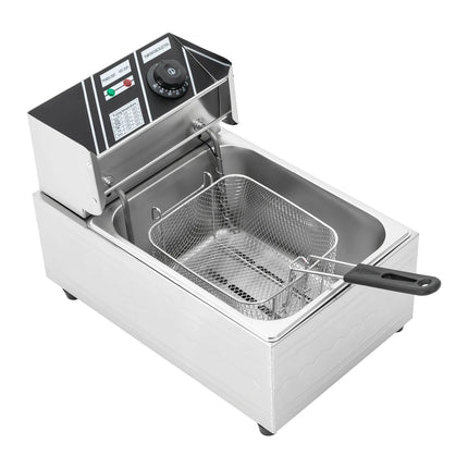 EF-81 220V 2500W Euro Plug 6L Singolo Cilindro Forno per Alimenti Commerciale Friggitrice Per Fare Patatine Pollo Fritto Pollo