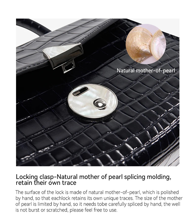 Borsa da donna di lusso in vera pelle Bafelli Borsa a tracolla modello coccodrillo e borsa a tracolla Borsa di design elegante e versatile