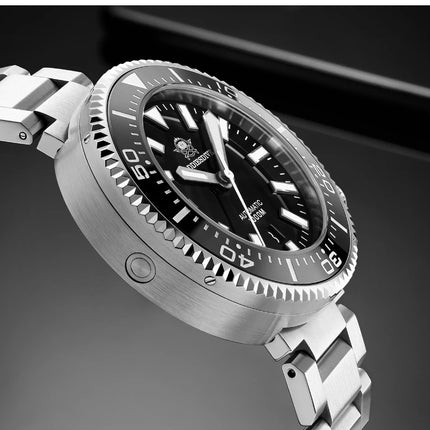 ADDIESDIVE Men's Automatic Mechanical Watch Sapphire Glass Super Luminous Watches Stainless Steel Hombre 100Bar Waterproof