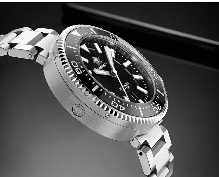 ADDIESDIVE Men's Automatic Mechanical Watch Sapphire Glass Super Luminous Watches Stainless Steel Hombre 100Bar Waterproof