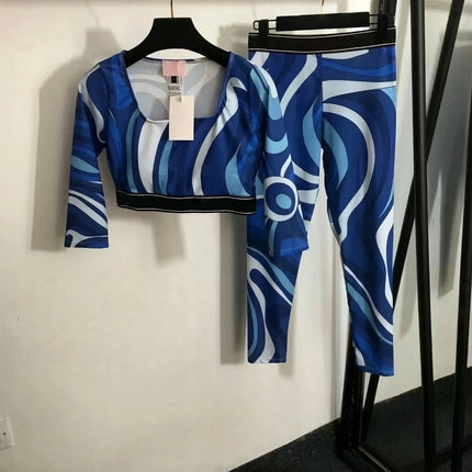 Nuovo Set Yoga da Donna 2026 con Fascia Marrone e Logo Firmato, Completo Sportivo da Donna di Marca Designer, Abbigliamento da Spiaggia platinumshop