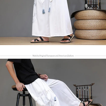 Pantaloni Larghi da Uomo Streetwear con Stampa Drago, Pantaloni Harem Casual, Pantaloni da Jogging Vintage, Nuovi Pantaloni Primaverili ed Estivi