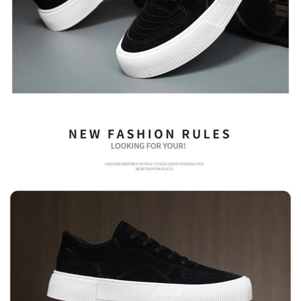 Men's Vulcanized Shoes Fashion Casual Sneakers Lace Up Platform Shoe High Quality Suede Casual Shoes for Men Sneakers Man Shoes