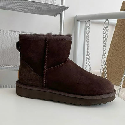 Classic Short Women's 2027 New Winter Warm Wool Thick Sole Genuine Leather And Fur Snow Boots