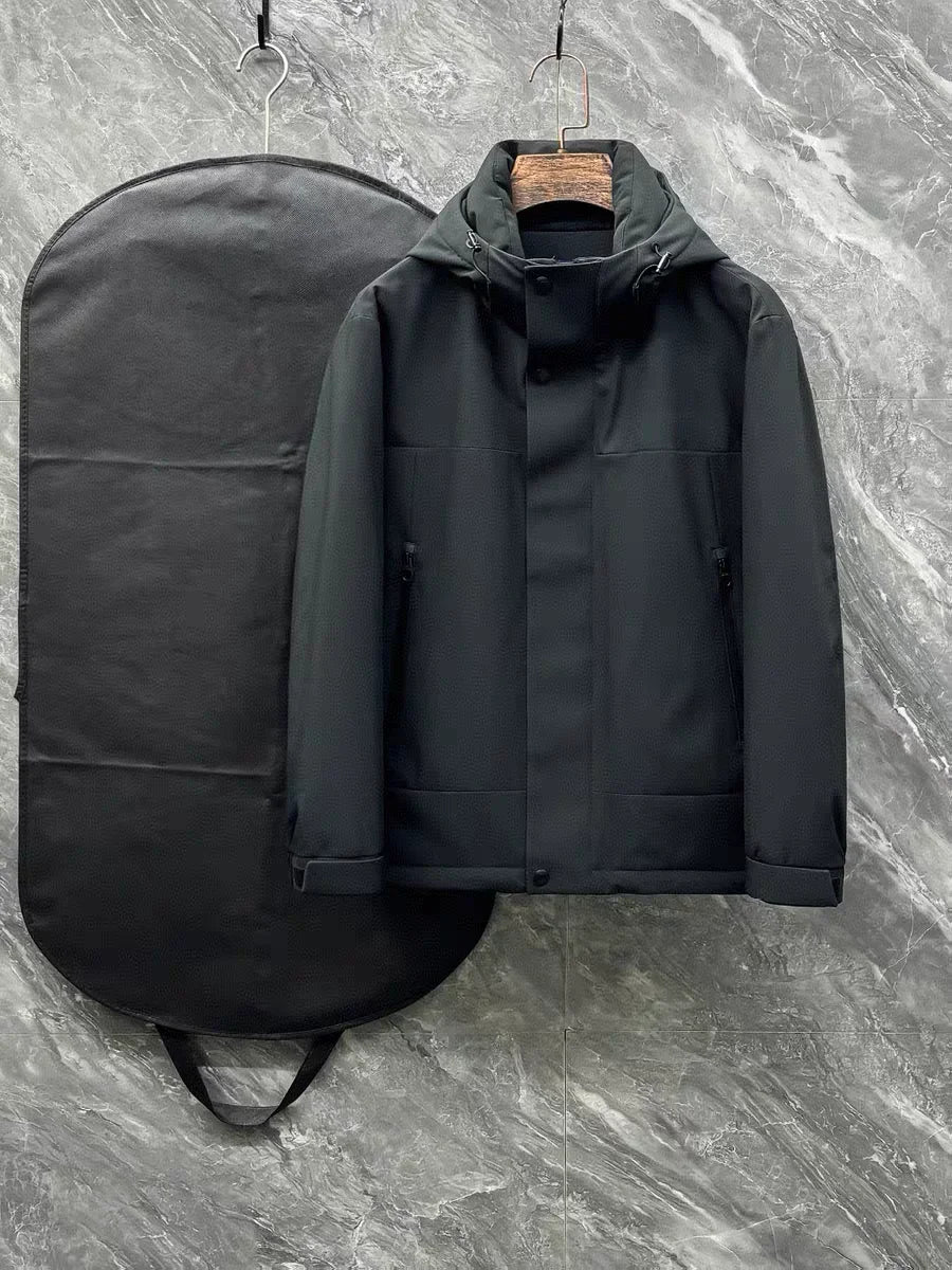 Piumino con cappuccio italiano LP 25aw 90 in piuma d'anatra bianca