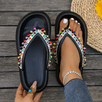 Infradito da donna multicolori estivi Sandali con fiocco in orsacchiotto metallico alla moda Sandali da spiaggia per le vacanze a casa Calzature versatili
